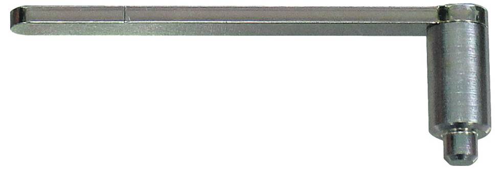 A metal tool resembling a right-angle hex key with a cylindrical handle and a flat extended arm, typically used for turning bolts or screws.