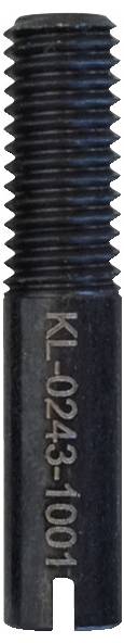 Une bague métallique avec un fil droit attaché, ressemblant à un porte-clés.