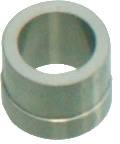 A metallic cylindrical object with a hollow center, resembling a short tube or spacer.