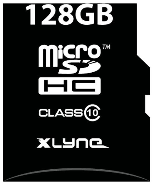 128GB microSDHC Class 10 XLYNE card.
