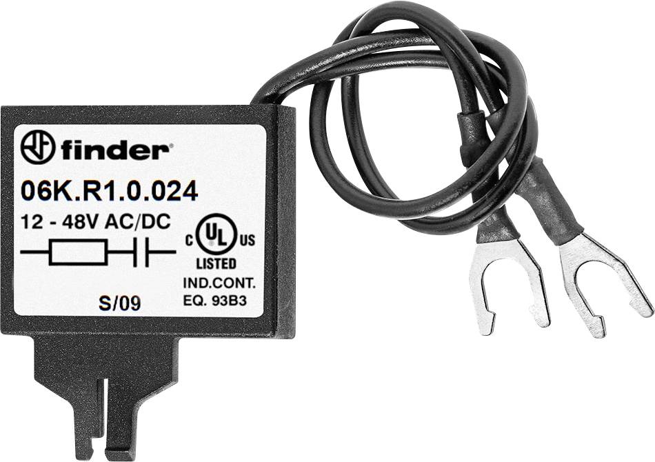 Un appareil électrique blanc avec deux prises et trois connecteurs de terminal étiquetés « L1 », « + » et « N ». Il dispose de points de montage sur les côtés.