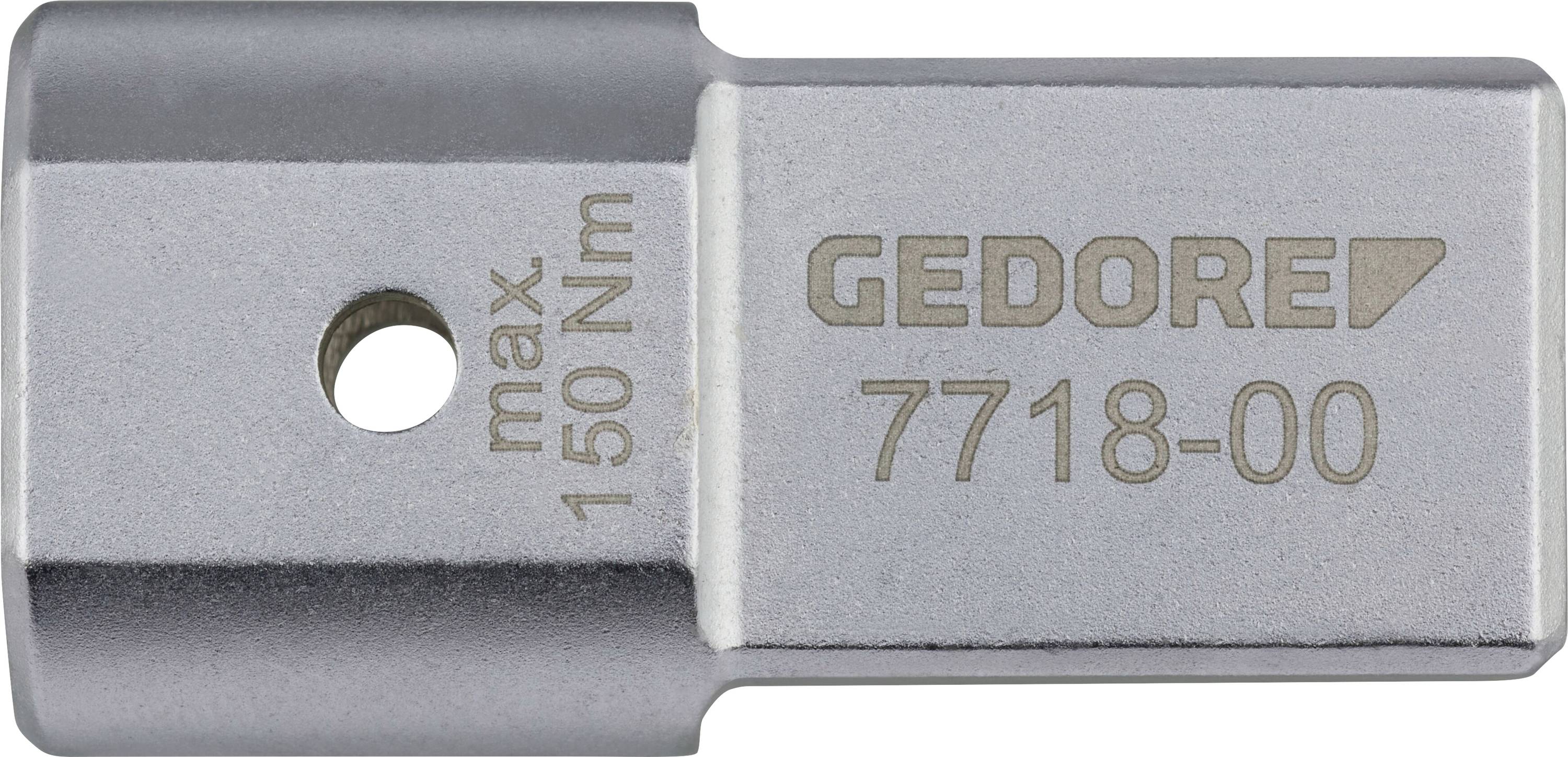 Tête d'outil « GEDORE 7718-00 » en argent, étiquetée « max 150 Nm ».