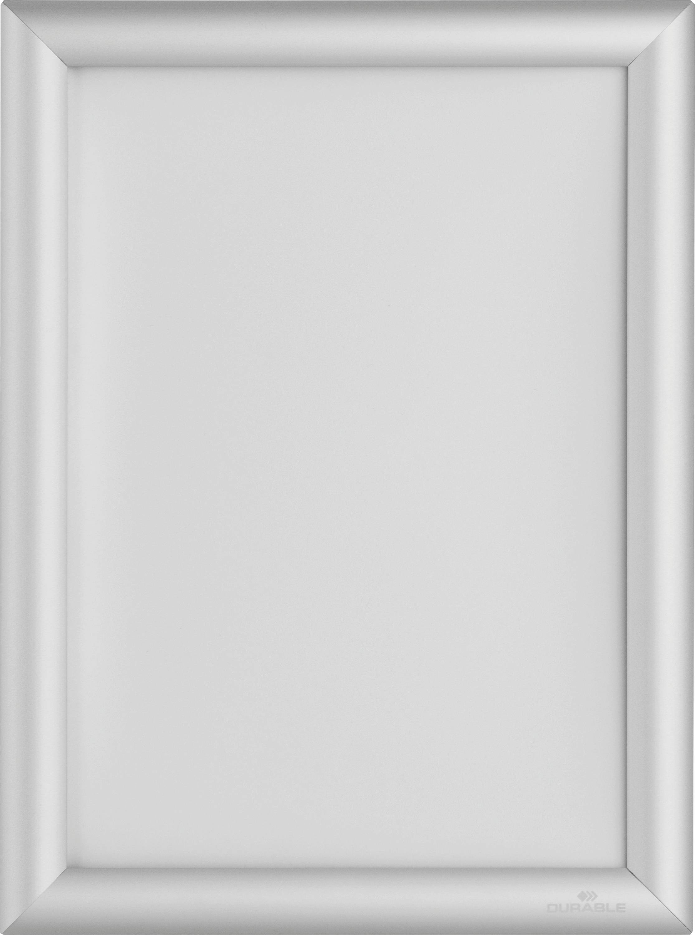 Un tableau blanc vierge à cadre argenté se dresse sur un fond uni, créant un espace vide pour écrire ou dessiner.