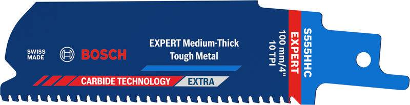 Sägeblatt für mittelstarke Metalle mit Bosch-Branding, zeigt „EXPERT Mittelstarke zähe Metalle