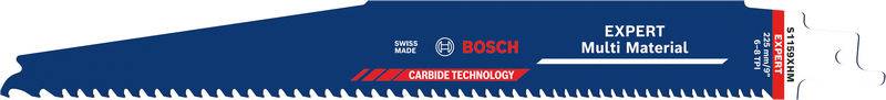 Sägeblatt mit Bosch-Logo, beschriftet mit „EXPERT Multi Material