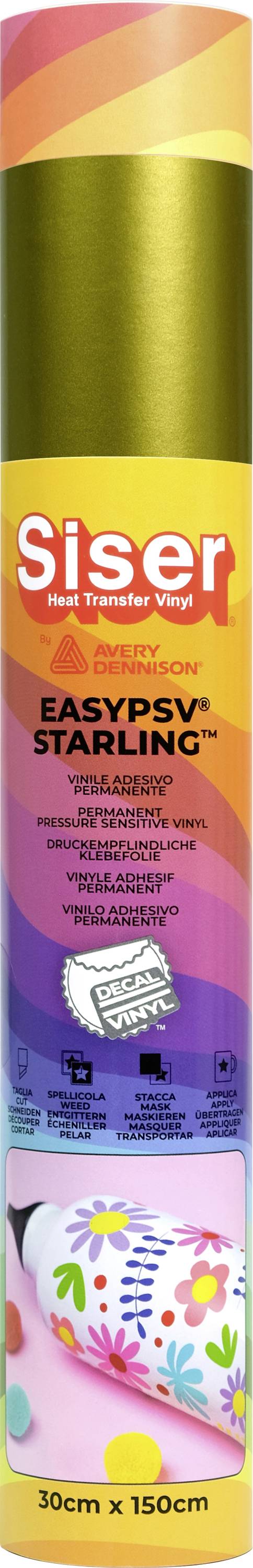 Rouleau de vinyle Siser EasyPSV Starling, 30 cm x 150 cm, aux couleurs arc-en-ciel. Convient aux applications de loisirs créatifs.