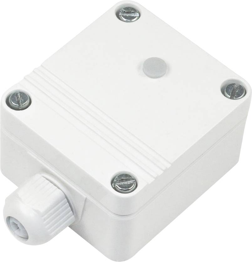 Boîtier électrique de jonction blanc avec presse-étoupe pour la protection et la connexion du câblage.