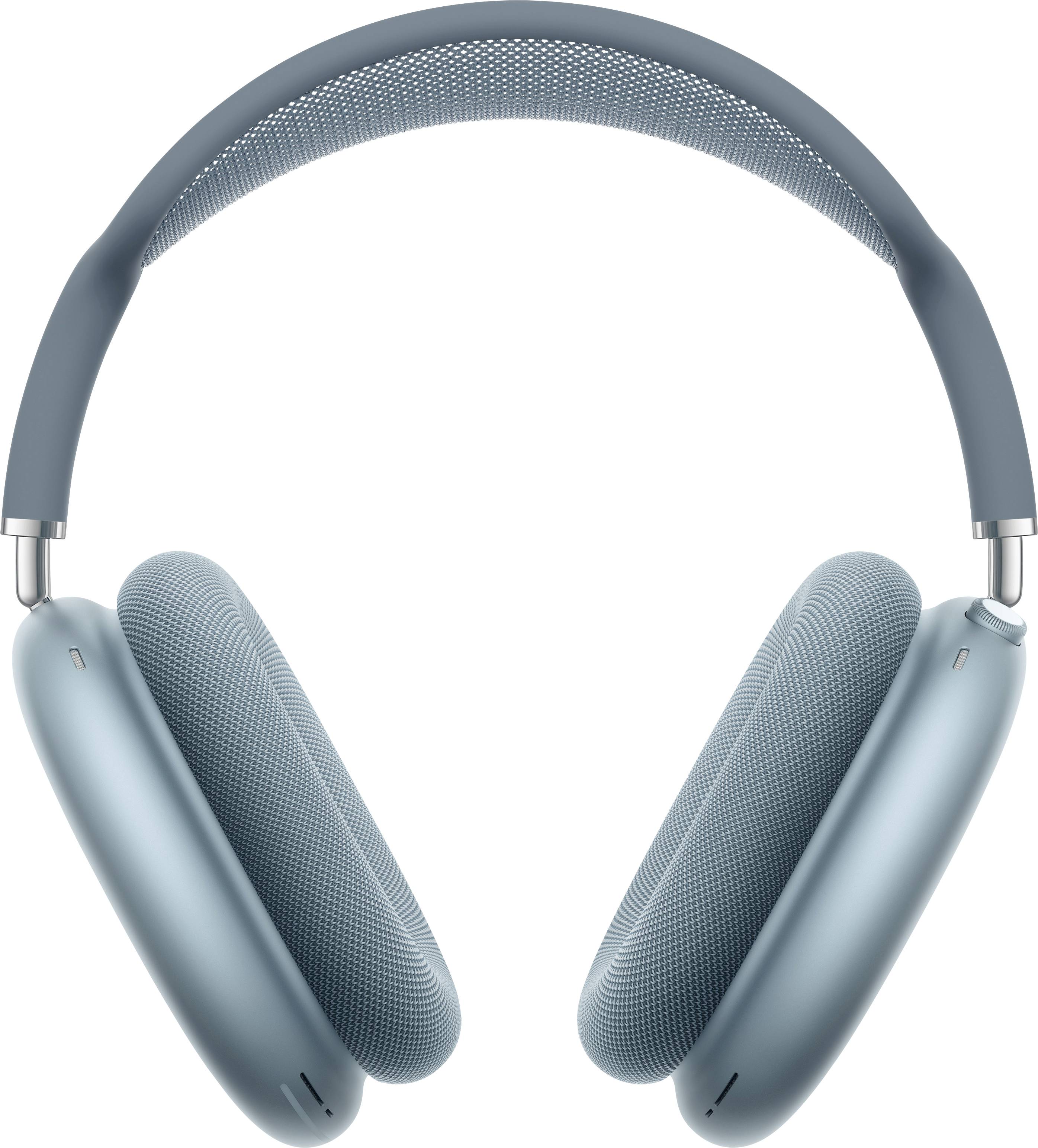 Une paire de casques supra-auriculaires avec une finition bleu élégant et des coussinets auriculaires rembourrés, conçue pour le confort et un son de haute qualité.