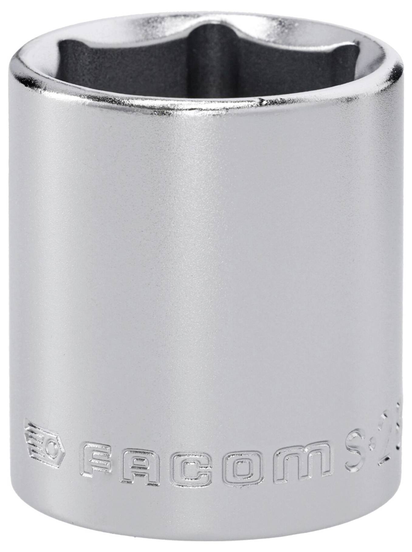 Un outil de douille métallique marqué « Facom S » à sa surface, conçu pour serrer ou desserrer les écrous et les boulons.
