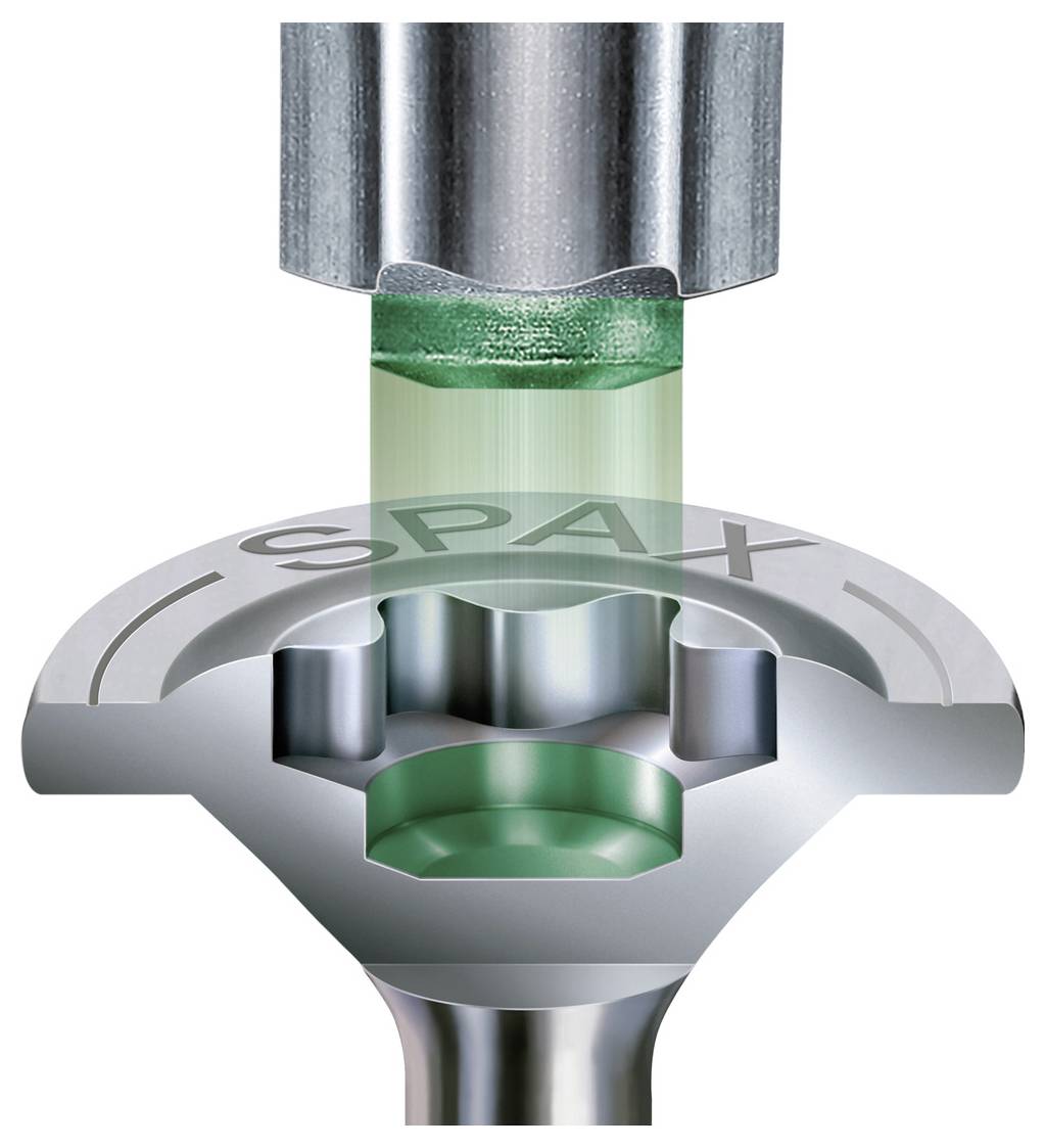 Illustration en coupe d'une pinces ou d'un connecteur CPAX, montrant un insert vert qui est enfoncé dans un boîtier métallique.