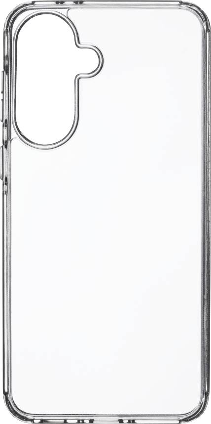 Coque de téléphone transparente et claire avec une grande découpe de caméra pour un smartphone.