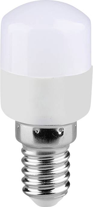 Ampoule LED compacte avec un dôme blanc dépoli et une base de vis argentée, présentée sur fond blanc.