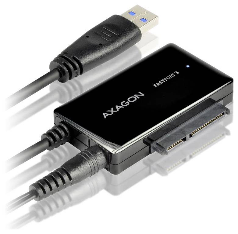 AXAGON FASTPORT 3 USB-to-hard-drive adapter with USB cable and drive connector