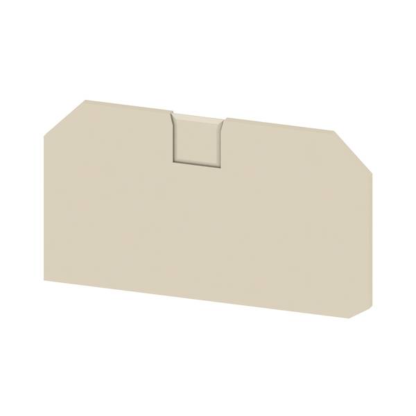 Beige cardboard file folder with a centered tab, shown isolated on a white background.