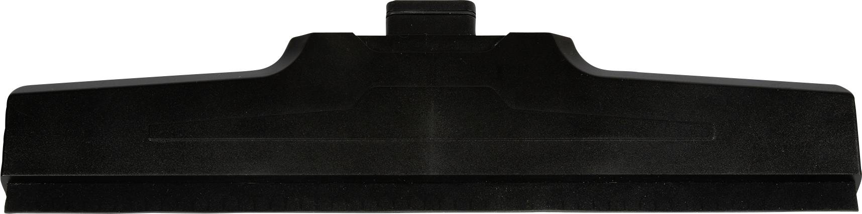 Appareil électronique ou accessoire rectangulaire noir avec un connecteur centré sur le dessus et un corps large et plat, présenté sur un fond blanc.