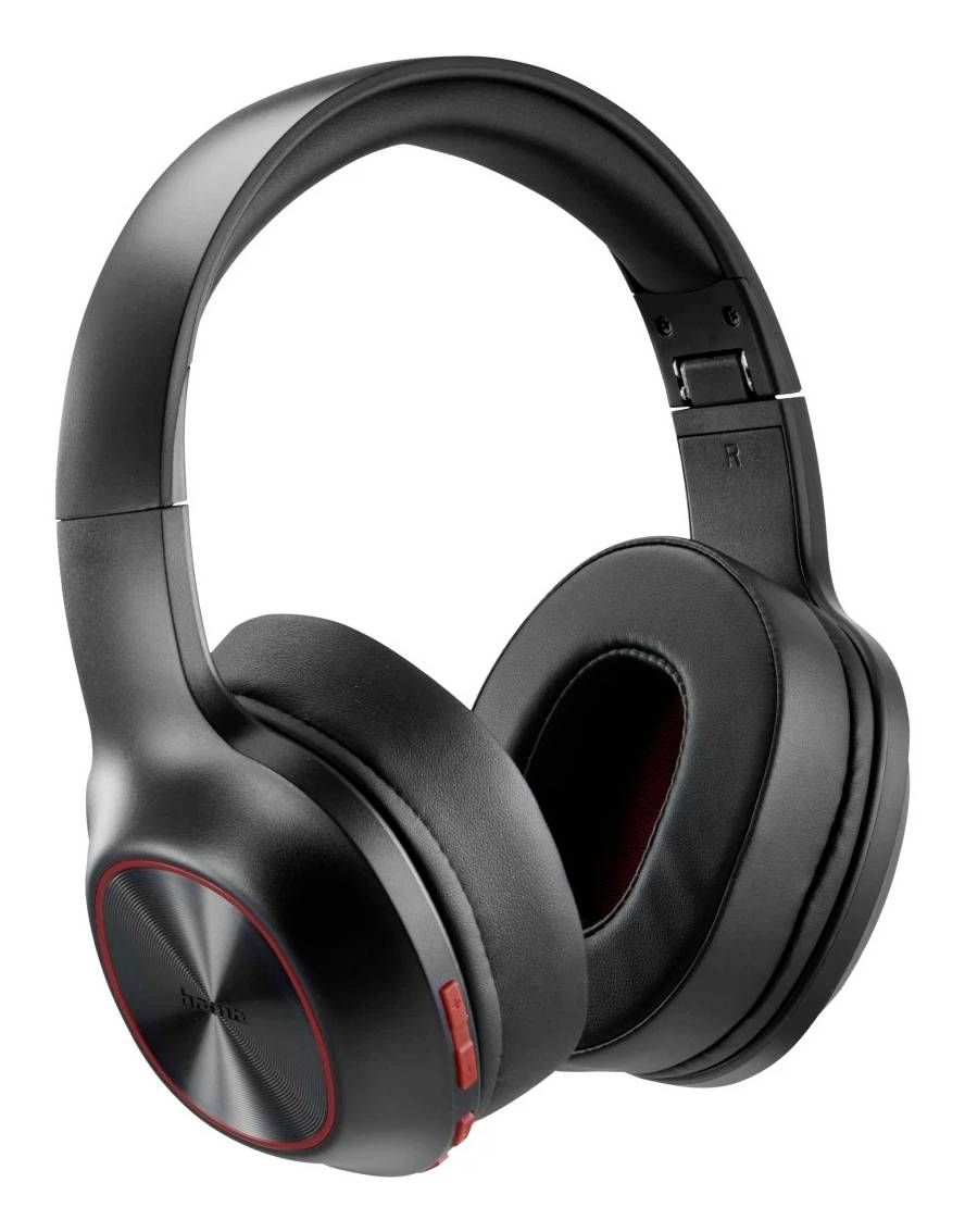 Casque sans fil supra-auriculaire noir avec bandeau rembourré et coussinets auriculaires, présenté sur un fond blanc.