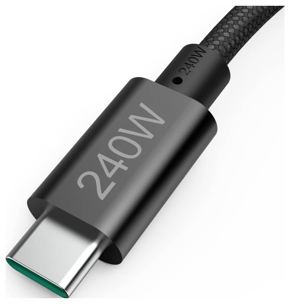 Schwarzes USB-A-zu-USB-C-Kabel mit Hama-Branding, gezeigt mit vollgroßem USB-A-Stecker und kleinerem USB-C-Anschluss am anderen Ende.