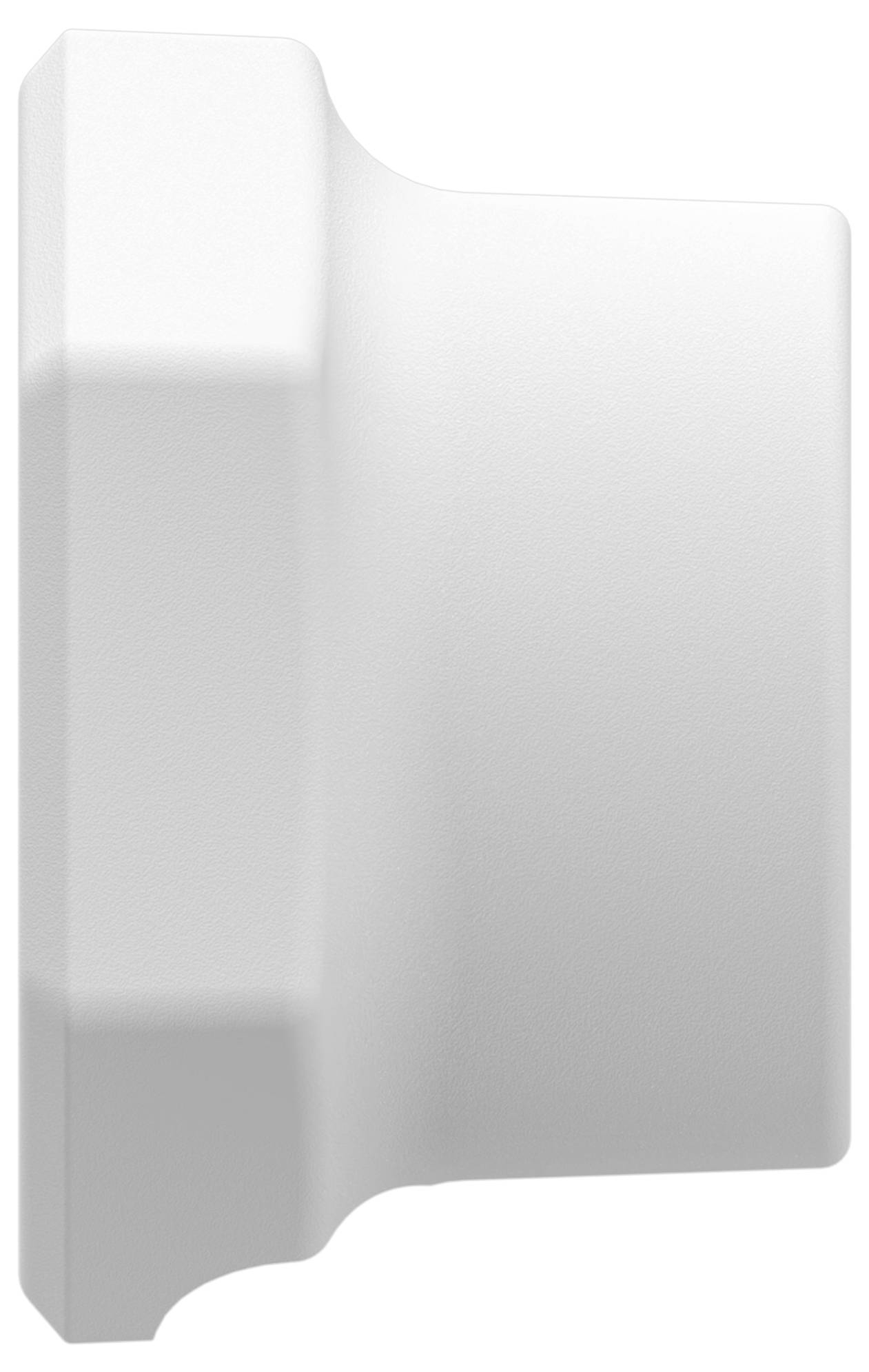 Icône d'onglet de dossier blanc vierge avec un bord arrondi en haut à gauche et un léger ombrage gris sur fond blanc.