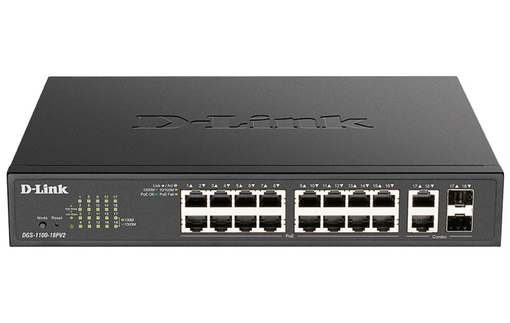 D-Link DGS-1100-18PV2 Switch réseau RJ45/SFP