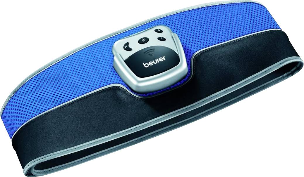 Ceinture de stimulation musculaire abdominale Beurer bleue et noire avec unité de commande centrale
