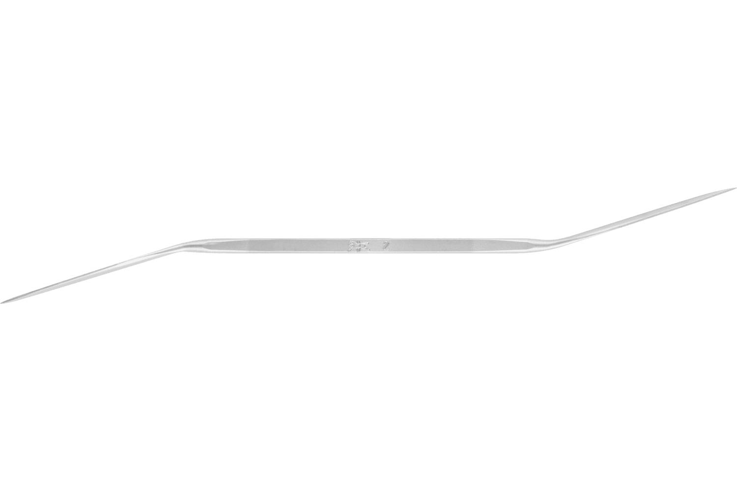 A thin, light gray bent line with a central flat section and angled ends on a white background.