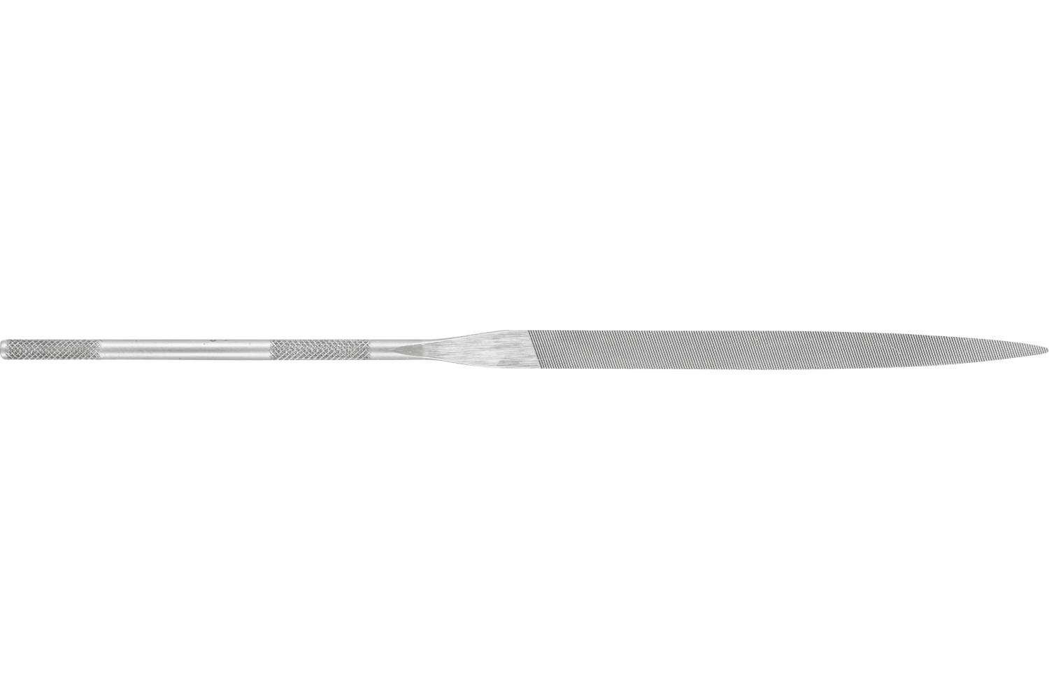 A long metal sculpting tool or palette knife with a textured handle and a flat, tapered blade on a white background.
