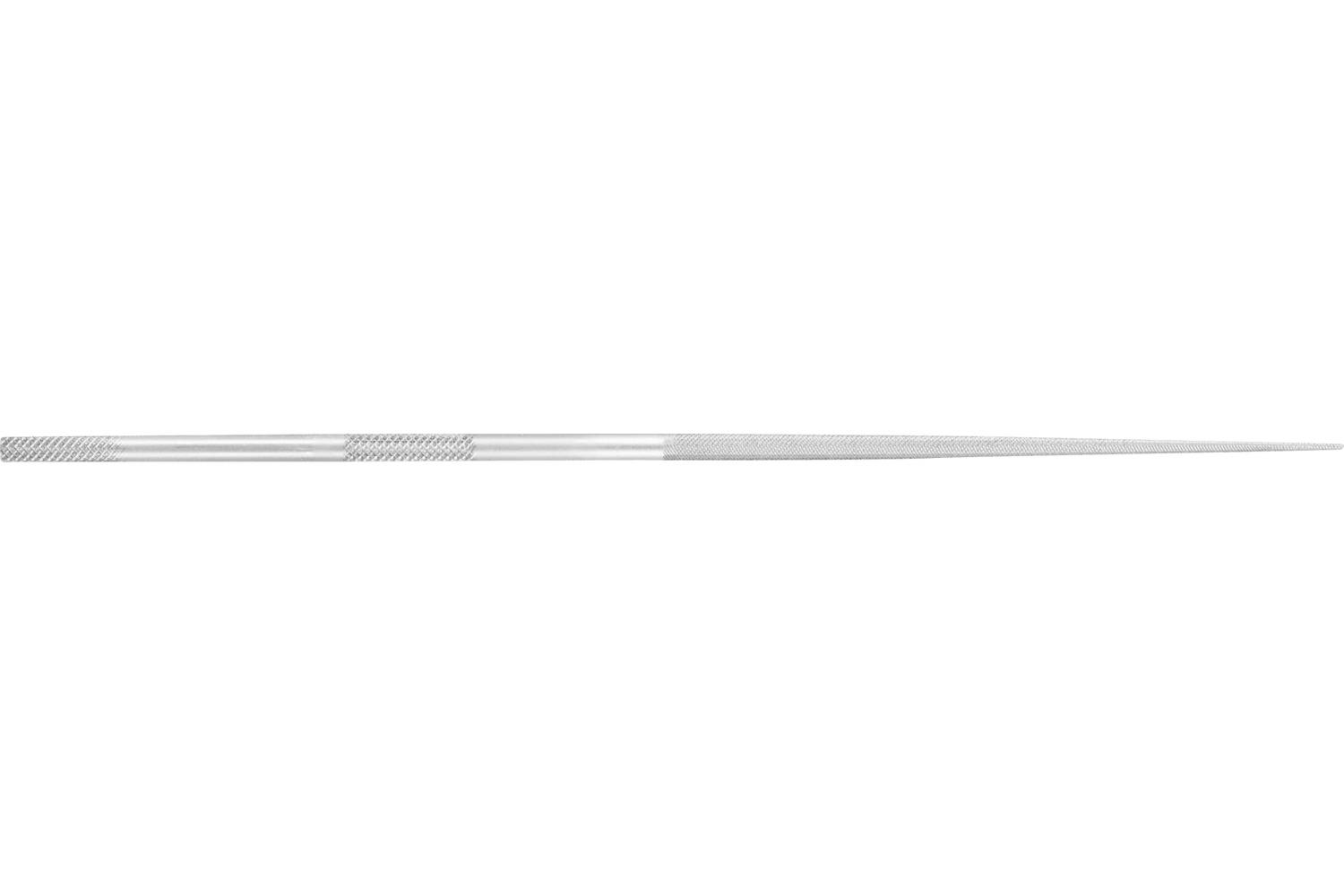 A long, thin metallic needle or probe shown horizontally on a plain white background.