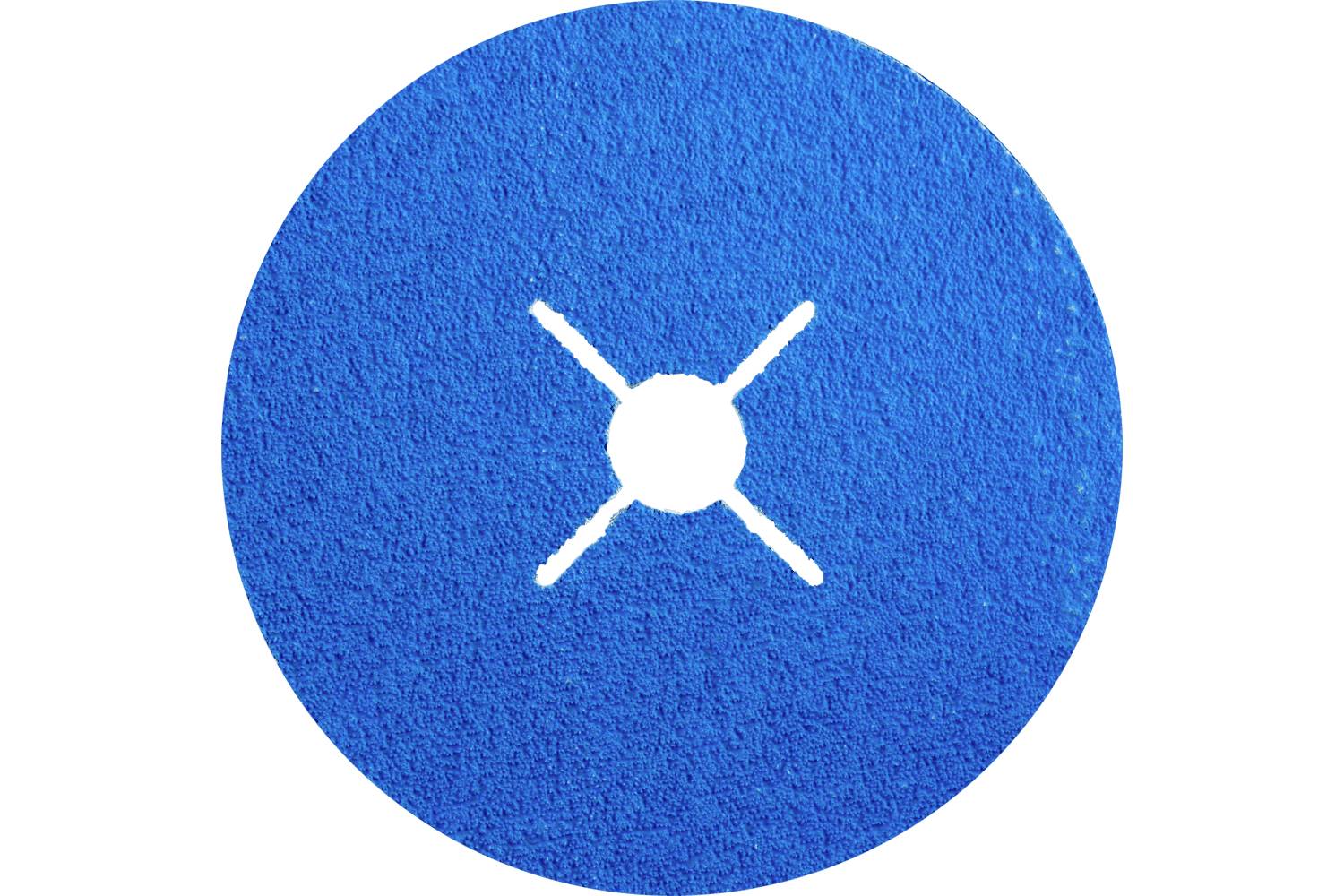 Icône circulaire bleue avec un centre blanc et quatre rayons diagonaux, ressemblant à un symbole de roue ou de cible.