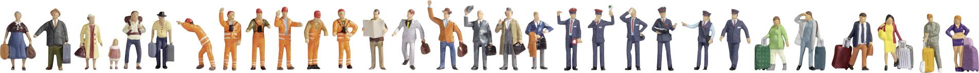 Une rangée de personnes diverses de différentes professions et âges se tenant côte à côte sur un fond blanc.