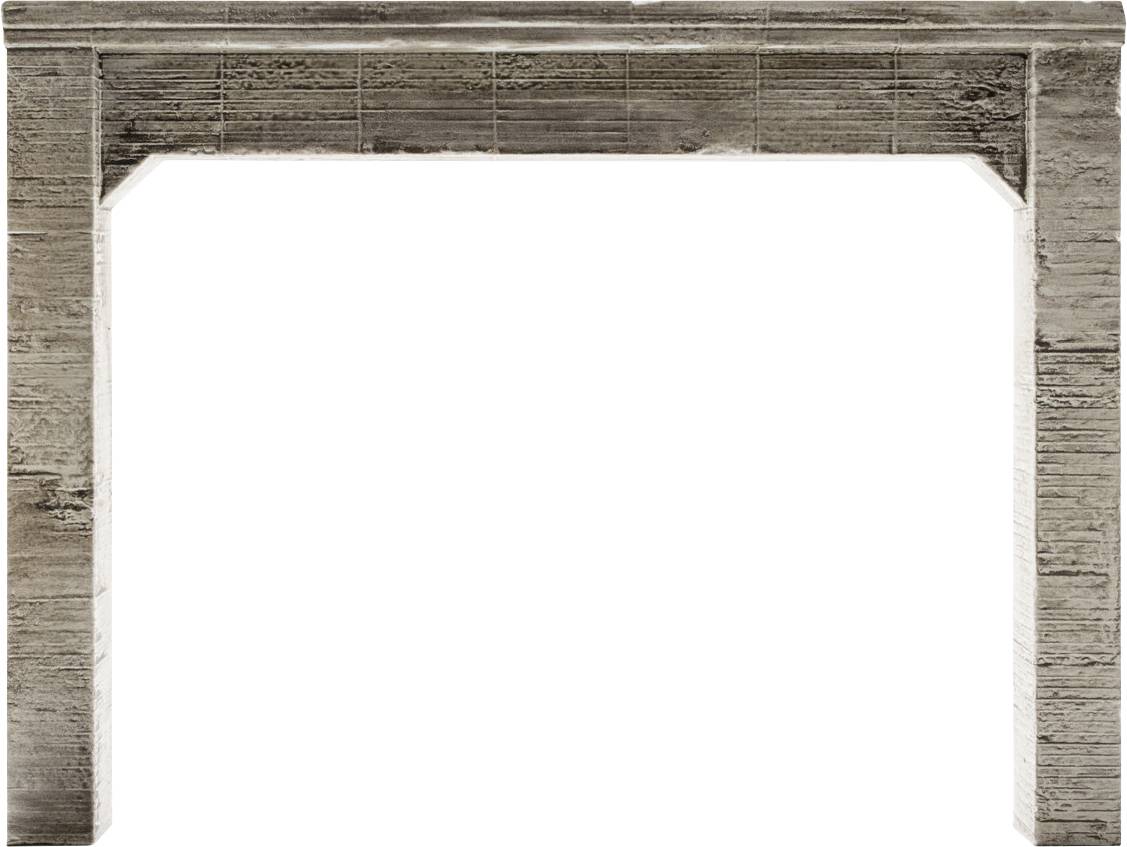 Cadre en bois usé avec une ouverture centrale blanche vide, comme une enseigne rustique ou un cadre de tableau.