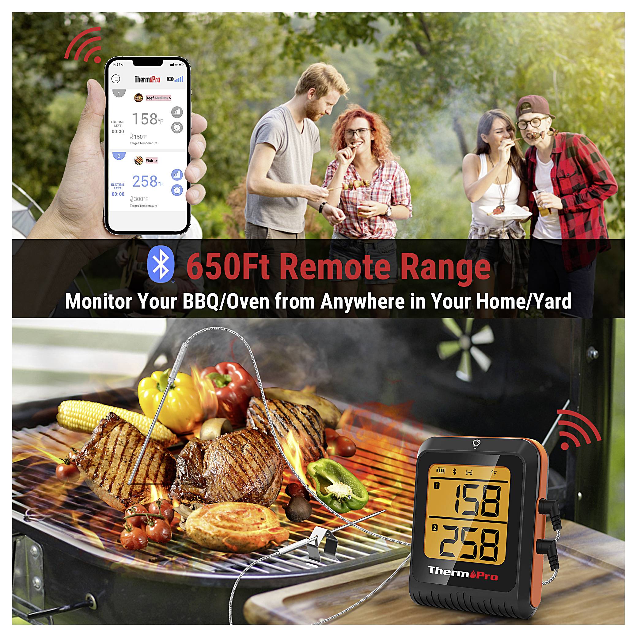 ThermoPro TP920W Thermomètre de barbecue