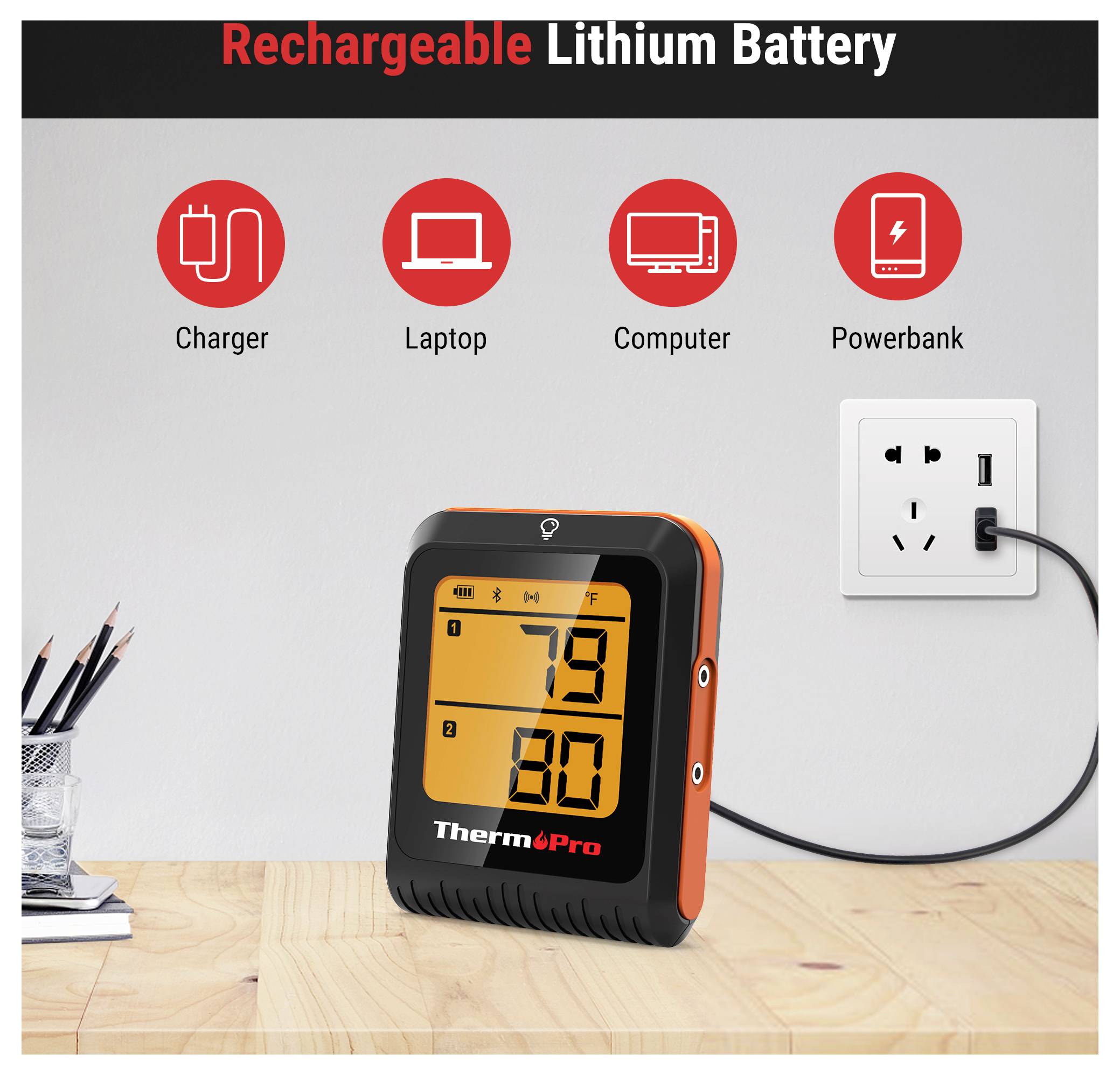 ThermoPro TP920W Thermomètre de barbecue