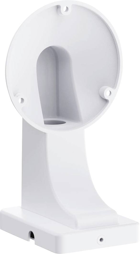 Distributeur de papier toilette blanc fixé au mur avec un couvercle arrondi, présenté sur un fond blanc uni.