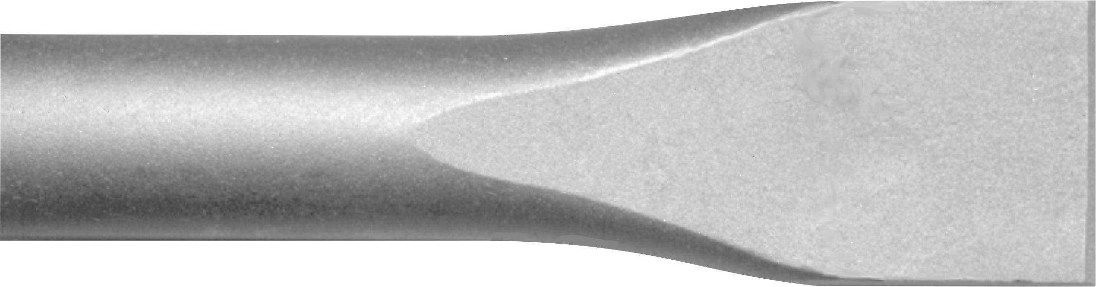 Forme abstraite en niveaux de gris montrant une forme centrale effilée s'élargissant en un bloc brillant sur la droite, comme une transition stylisée ou un entonnoir.
