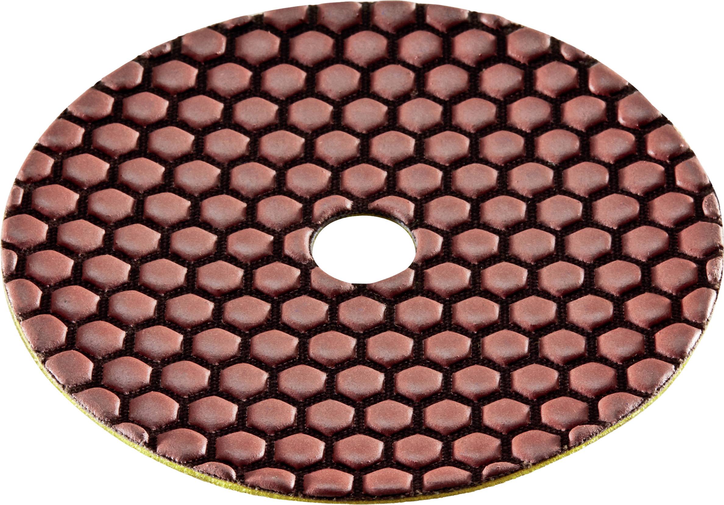 Disque de couleur cuivre ovale à motif en nid d'abeille avec un trou central sur fond blanc.