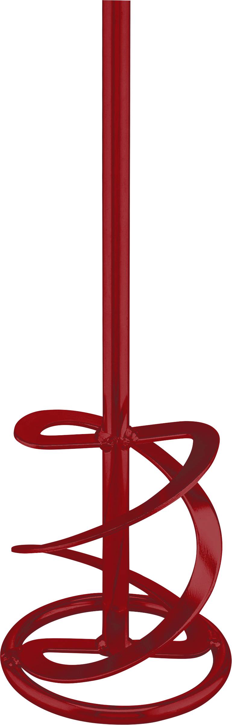 Ruban spiral 3D rouge en forme de stylisé minuscule 'b' ou d'hélice sur fond blanc.