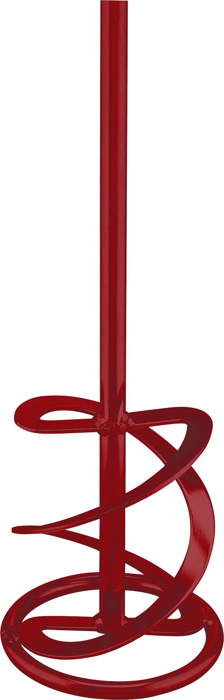 Ruban torsadé 3D rouge formant une forme de monogramme vertical sur un fond blanc.