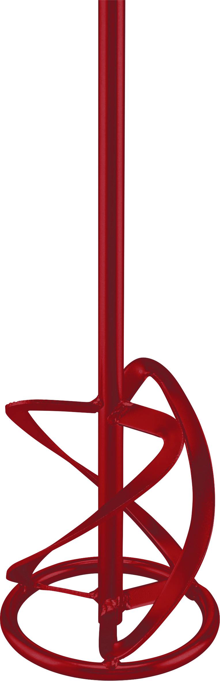 Sculpture de ruban 3D rouge abstraite se tordant verticalement autour d'un poteau central sur un fond blanc.