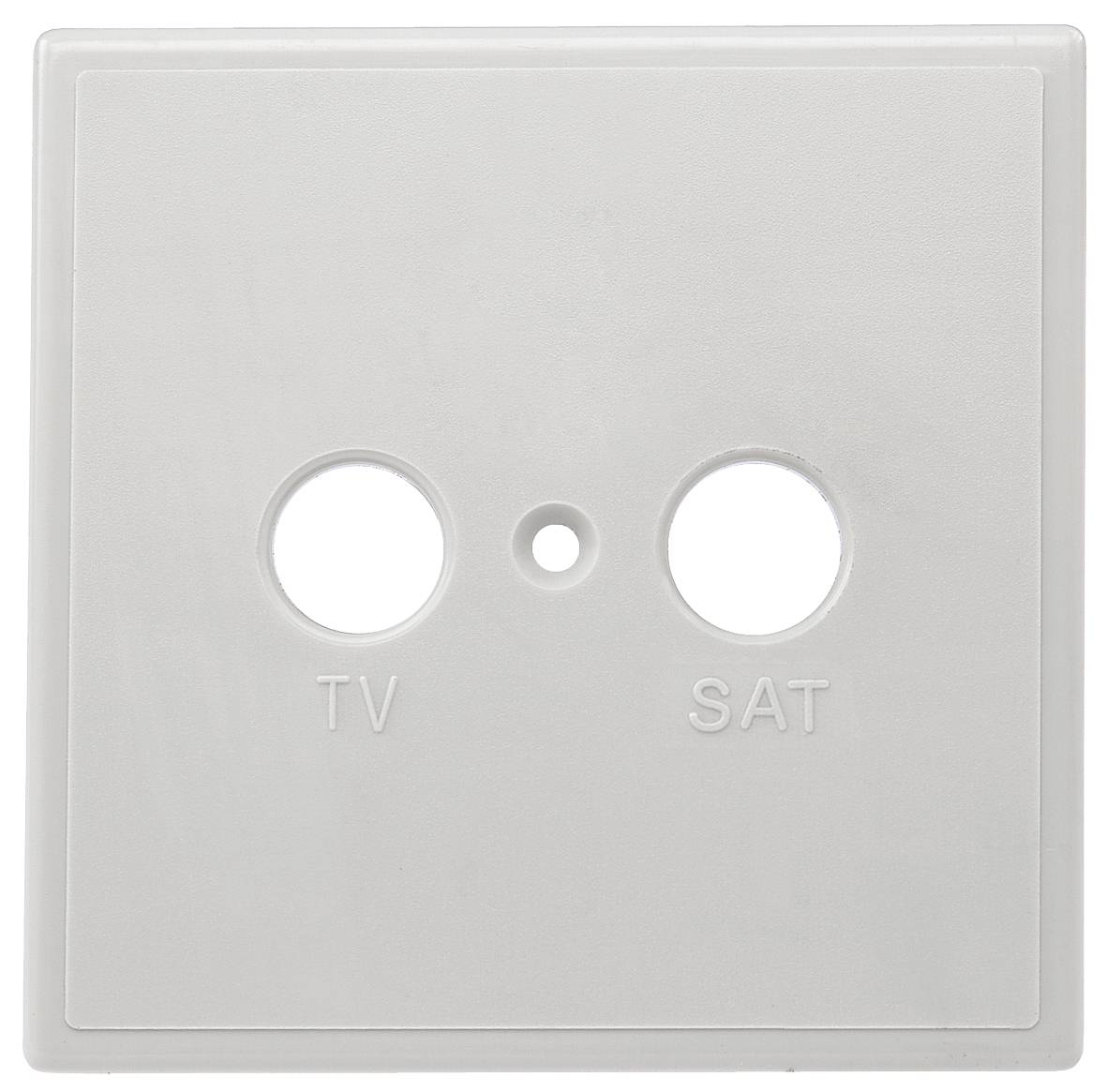 Séparateur TV coaxial en métal avec trois connecteurs filetés et une étiquette indiquant « SVE 20-01 basic-line 2-fach SAT Verteiler ».