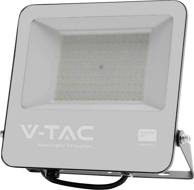 Projecteur LED V-TAC gris avec panneau lumineux rectangulaire et support de montage en métal ajustable