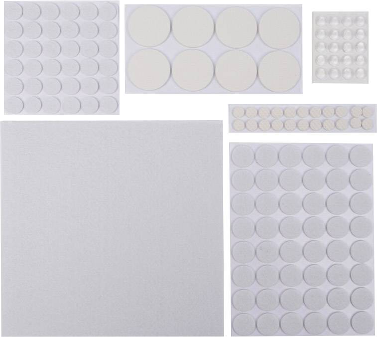 Assortiment de patins en feutre 135 pièces Velleman DTF10 autocollant 1 set