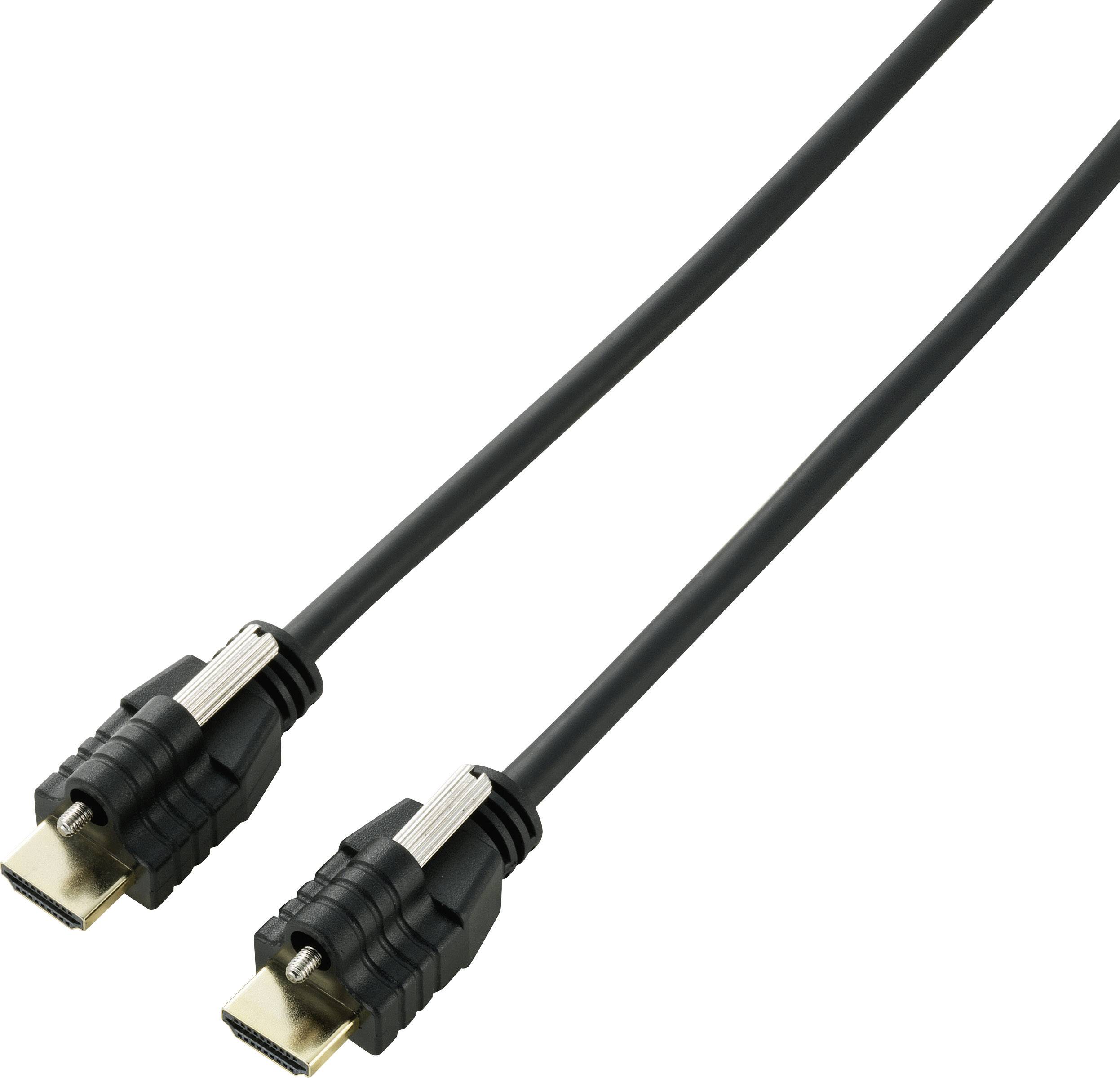 Câble de raccordement SpeaKa Professional HDMI Fiche mâle HDMI-A, Fiche mâle HDMI-A 5.00 m noir SP-9784192 4K UHD, canal de