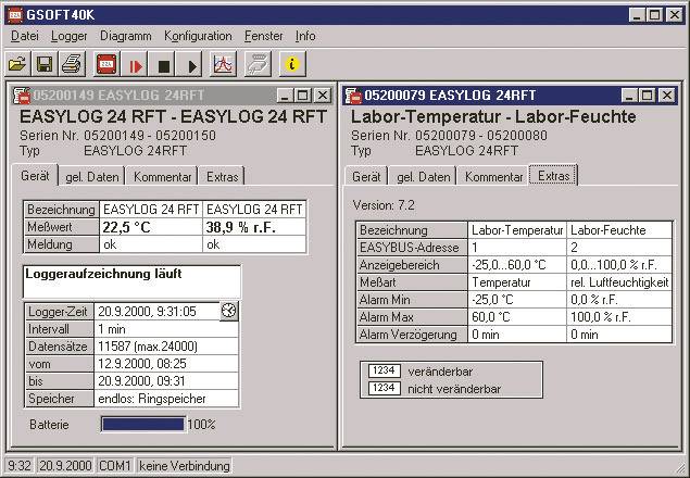 Greisinger GSOFT 40K Logiciel de mesure Pour marque (accessoire de l'appareil de mesure) Greisinger Greisinger Series MINILog