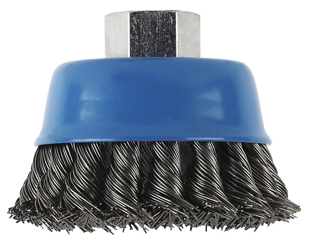 Brosse boisseau pour meuleuse droite et angulaire - fils ondulés laitonnés, 75 mm Bosch 2609256503