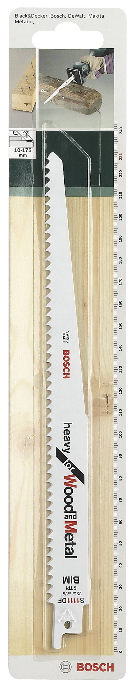 Lame de scie-sabre Bimetall, S 1111 DF Bosch Accessories 2609256712 Longueur lame de scie 228 mm 2 pc(s)