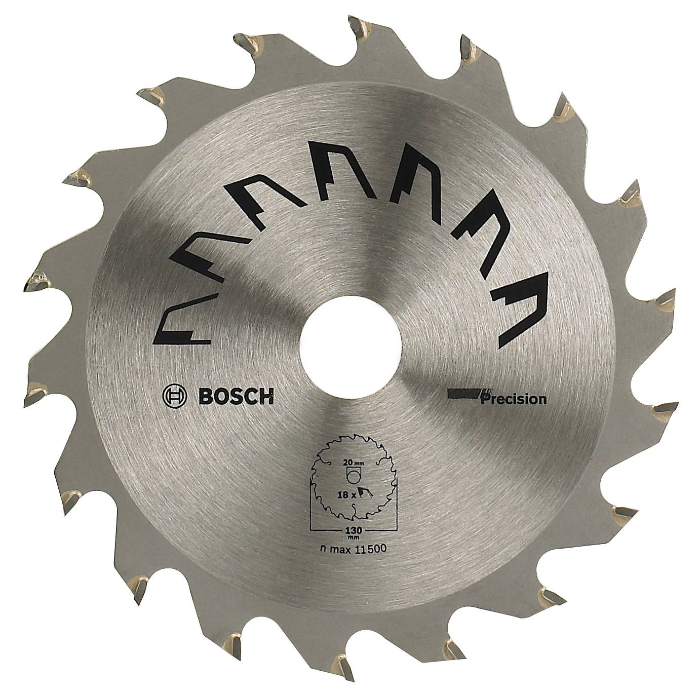 Bosch Accessories Precision 2609256846 Lame de scie circulaire au carbure 130 x 20 mm Nombre de dents: 18 1 pc(s)