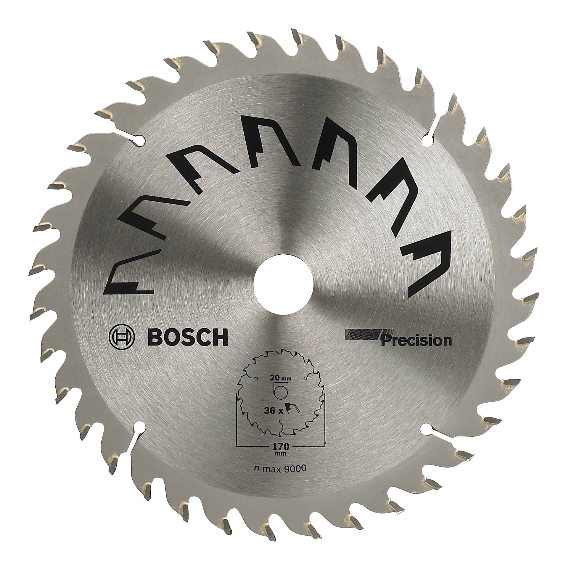 Bosch Accessories Precision 2609256858 Lame de scie circulaire au carbure 170 x 20 mm Nombre de dents: 36 1 pc(s)