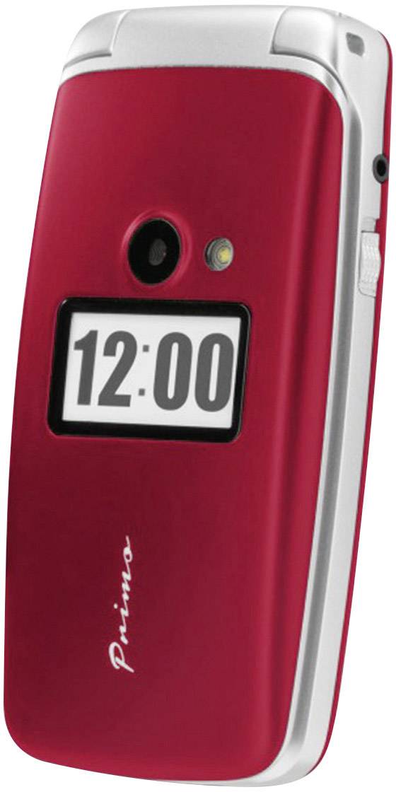 Téléphone portable à clapet pour séniors Primo by DORO 413 avec station de charge, Touche SOS rouge