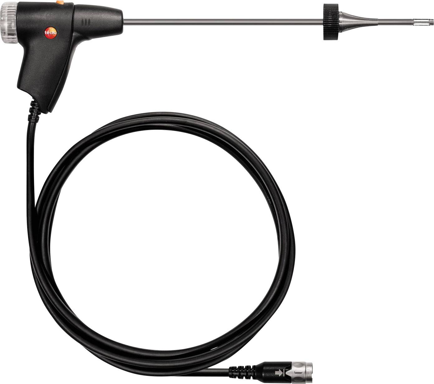 Capteur de température avec tige longue et câble, adapté aux mesures précises dans diverses applications.