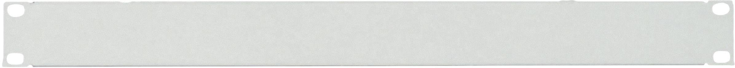 Plaque métallique avec quatre trous, probablement un élément d'un équipement technique ou d'un boîtier.